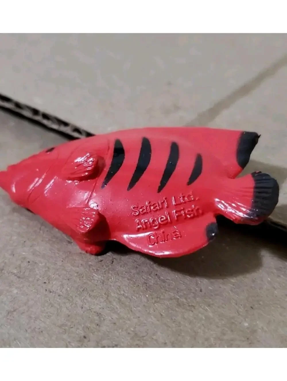 Safari Ltd. Miniature Red Angelfish Figurine - Black Stripes - Ocean Wildlife